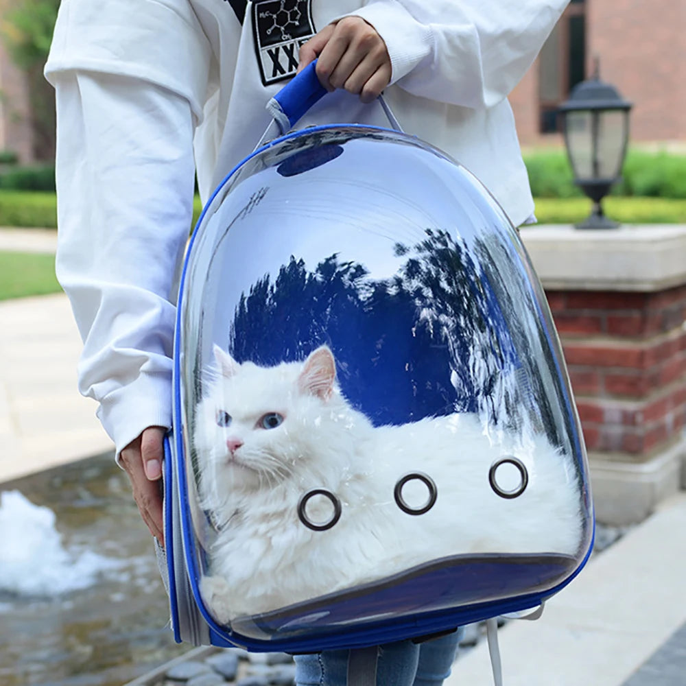 Cat Carrier Bag Outdoor Pet Shoulder bag Carriers Backpack Breathable Portable Travel Transparent Bag For Small Dogs Cats Pawzies
