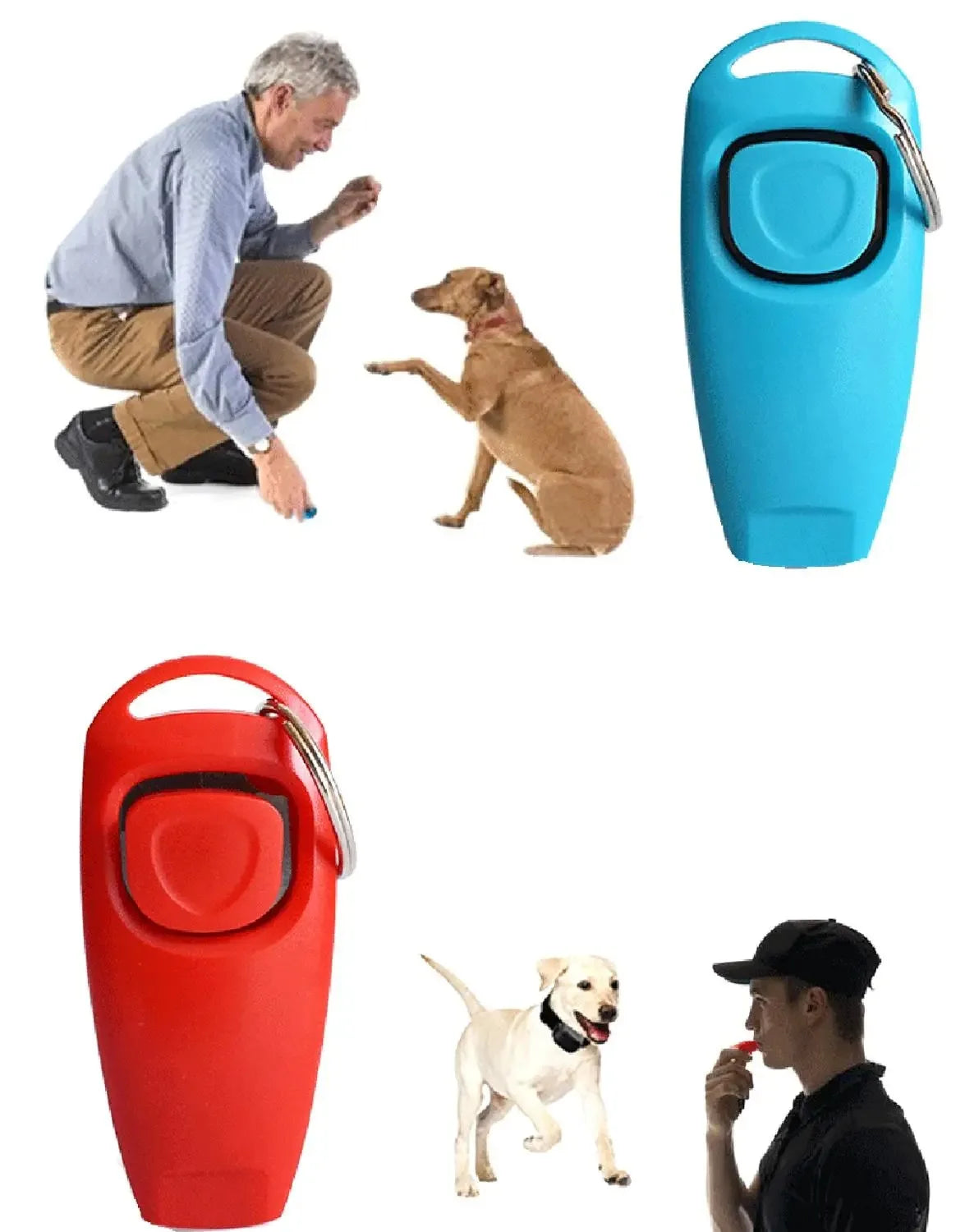 1 Pc Pet Dog Whistle And Clicker Pet Multifunctional 2-in-1 Clicker Puppy Stop Barking Training Aid Clicker Portable Trainer Pawzies