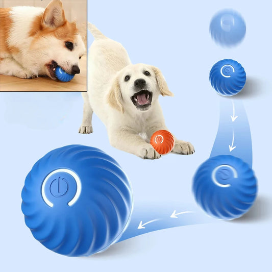 Dog Toy Ball Automatic Moving Bouncing Rolling Ball USB Smart puppy Interactive Dog Chew Toy Ball Pawzies