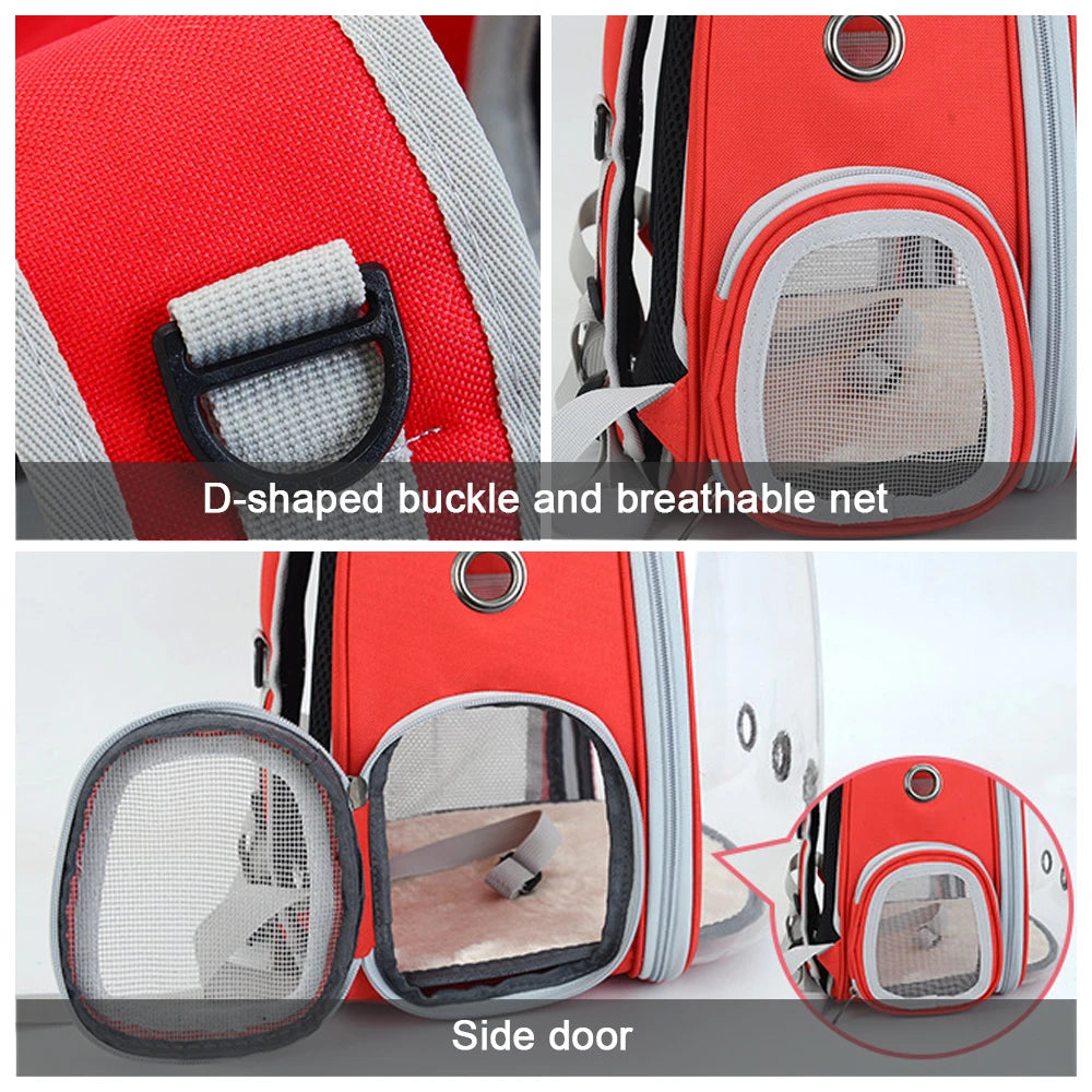 Cat Carrier Bag Outdoor Pet Shoulder bag Carriers Backpack Breathable Portable Travel Transparent Bag For Small Dogs Cats Pawzies