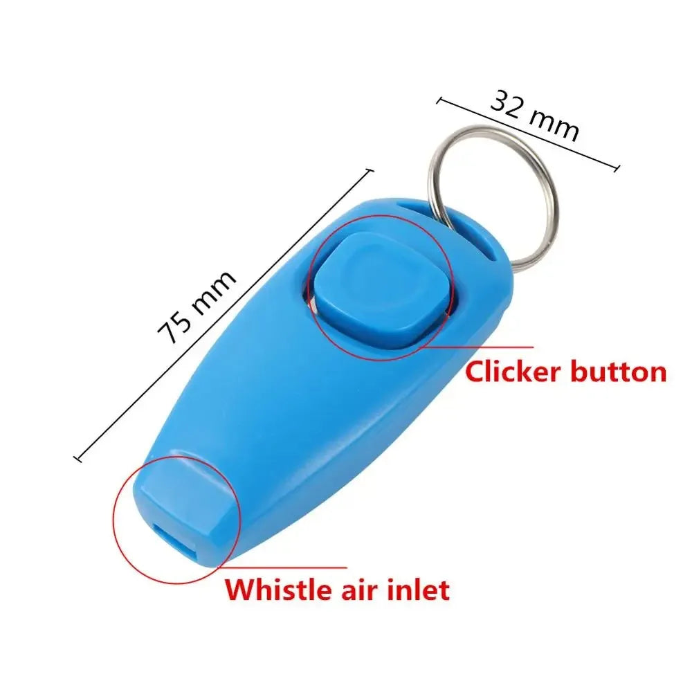 1 Pc Pet Dog Whistle And Clicker Pet Multifunctional 2-in-1 Clicker Puppy Stop Barking Training Aid Clicker Portable Trainer Pawzies