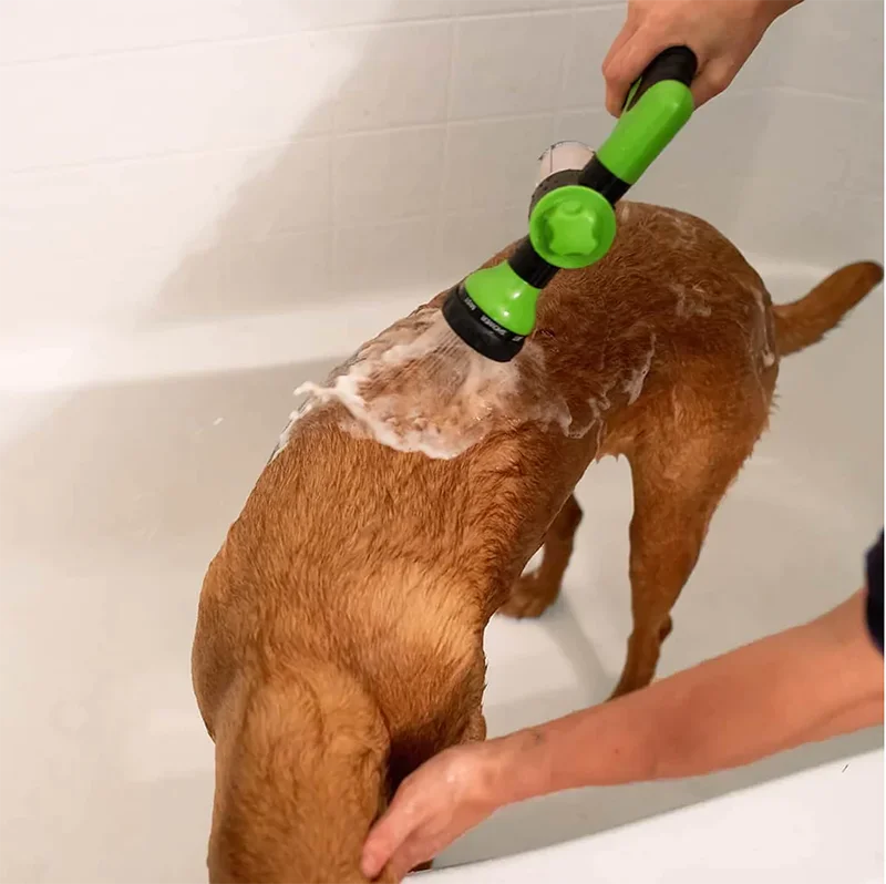 High-pressure Sprayer Nozzle Hose dog shower Gun 3 Mode Adjustable Pet Wash Cleaning bath Water Foam Soap Sprayer dog clean tool Pawzies