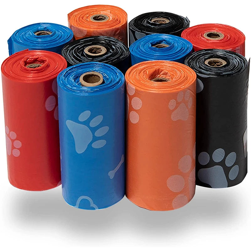 120 rolls Dog Poop Bag Outdoor Cleaning Poop Bag Outdoor Clean Pets Supplies for Dog 15Bags/Roll Refill Garbage Bag Pet Supplies Pawzies