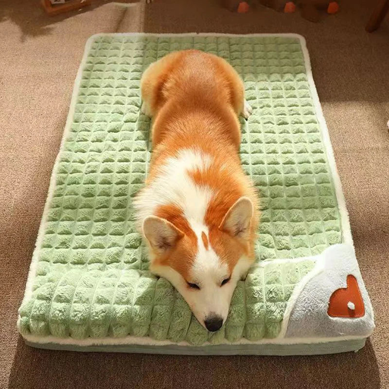 MADDEN Winter Warm Dog Mat Luxury Sofa for Small Medium Dogs Plaid Bed for Cats Dogs Fluff Sleeping Removable Washable Pet Beds Pawzies