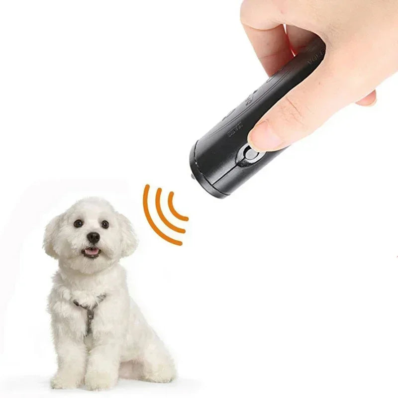 New Pet Dog Repeller Anti Barking Stop Bark Training Device Trainer LED Ultrasonic 3 in 1 Ultrasonic Without Battery Pawzies