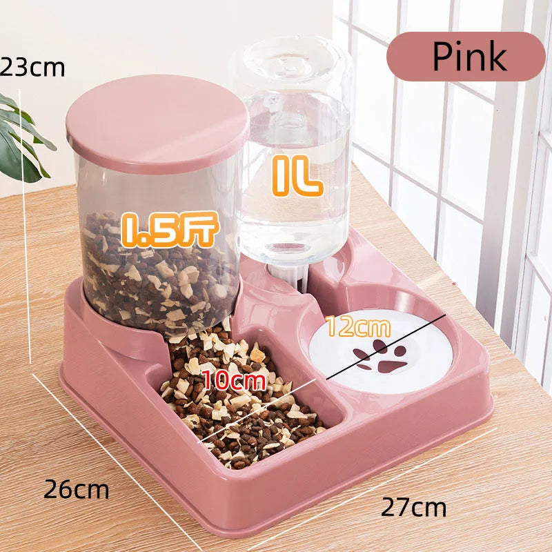 2 in 1 Automatic Pet Feeder Water Dispenser Set Pawzies