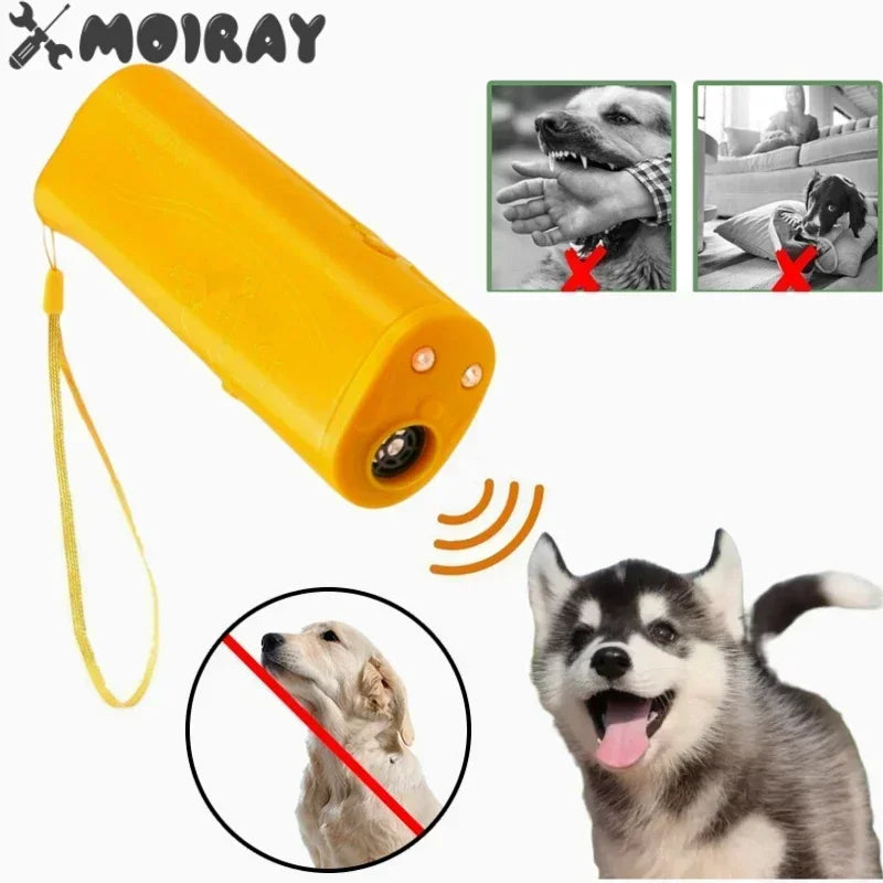 New Pet Dog Repeller Anti Barking Stop Bark Training Device Trainer LED Ultrasonic 3 in 1 Ultrasonic Without Battery Pawzies