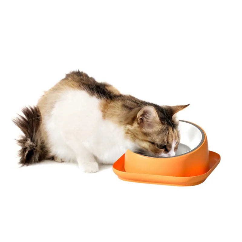 Pet Food Bowl 15 Degrees Slope Safeguard Neck Anti-Ant Cat Feeder Anti-overturning Non-Slip Bowl For Cats Dogs Kitten Puppy Pawzies