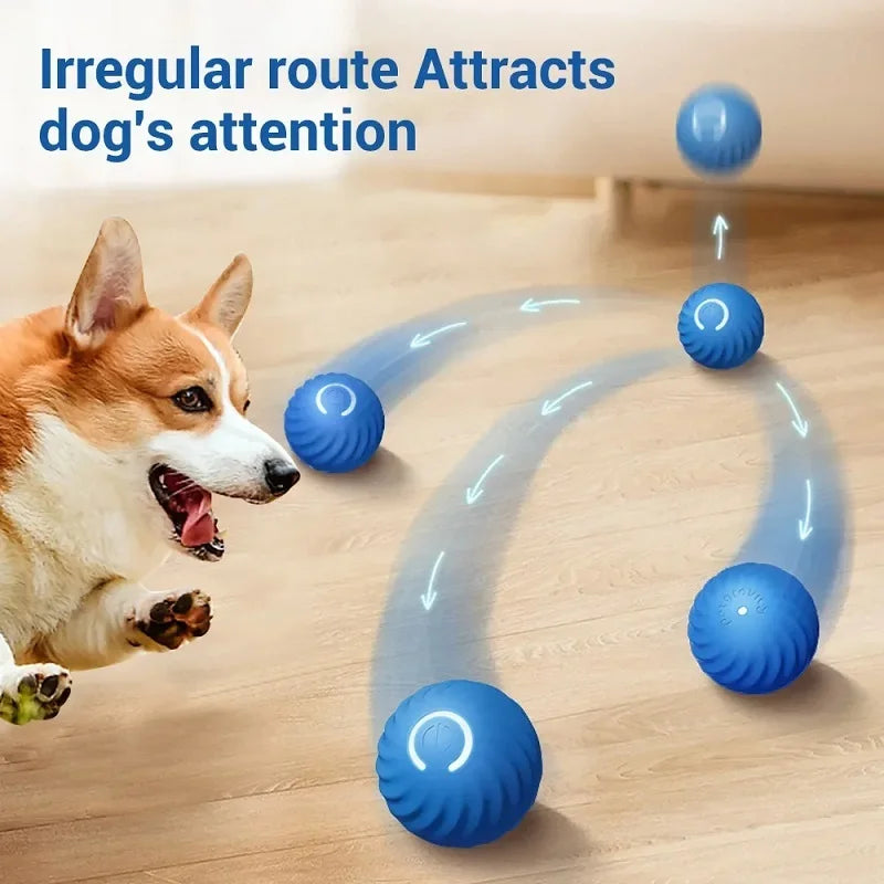 Dog Toy Ball Automatic Moving Bouncing Rolling Ball USB Smart puppy Interactive Dog Chew Toy Ball Pawzies