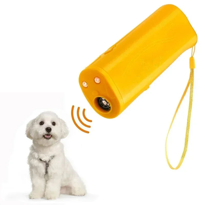 New Pet Dog Repeller Anti Barking Stop Bark Training Device Trainer LED Ultrasonic 3 in 1 Ultrasonic Without Battery Pawzies