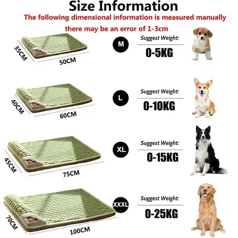 MADDEN Winter Warm Dog Mat Luxury Sofa for Small Medium Dogs Plaid Bed for Cats Dogs Fluff Sleeping Removable Washable Pet Beds Pawzies