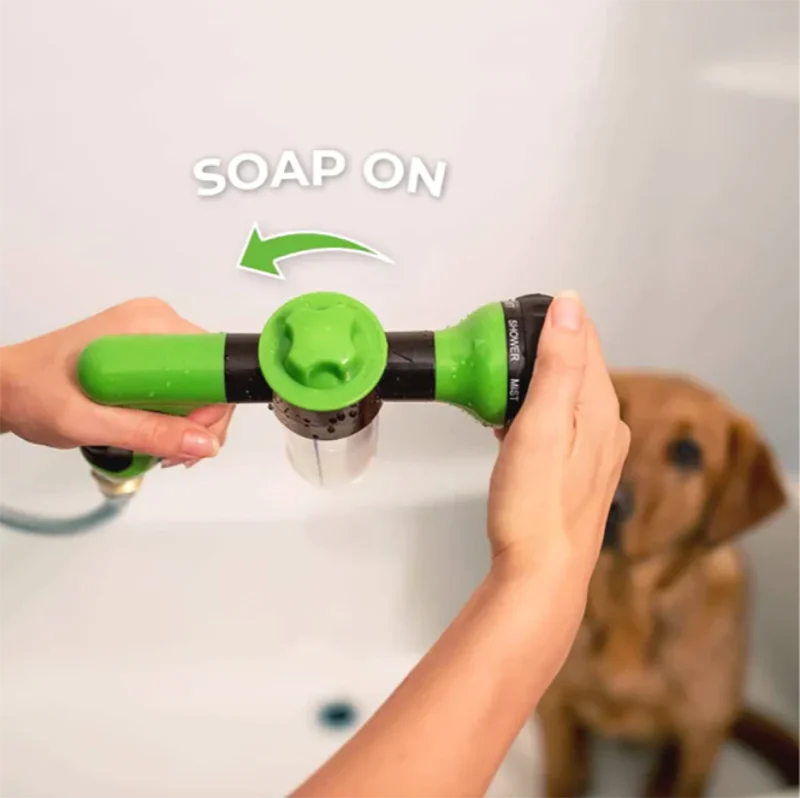 High-pressure Sprayer Nozzle Hose dog shower Gun 3 Mode Adjustable Pet Wash Cleaning bath Water Foam Soap Sprayer dog clean tool Pawzies