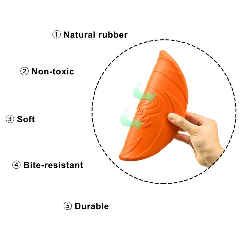 OUZEY Bite Resistant Flying Disc Toys For Dog Multifunction Pet Puppy Training Toys Outdoor Interactive Game Pet Dogs Products Pawzies