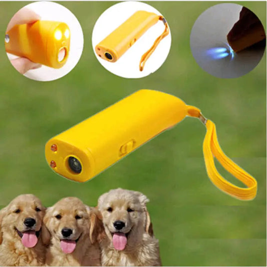 New Pet Dog Repeller Anti Barking Stop Bark Training Device Trainer LED Ultrasonic 3 in 1 Ultrasonic Without Battery Pawzies