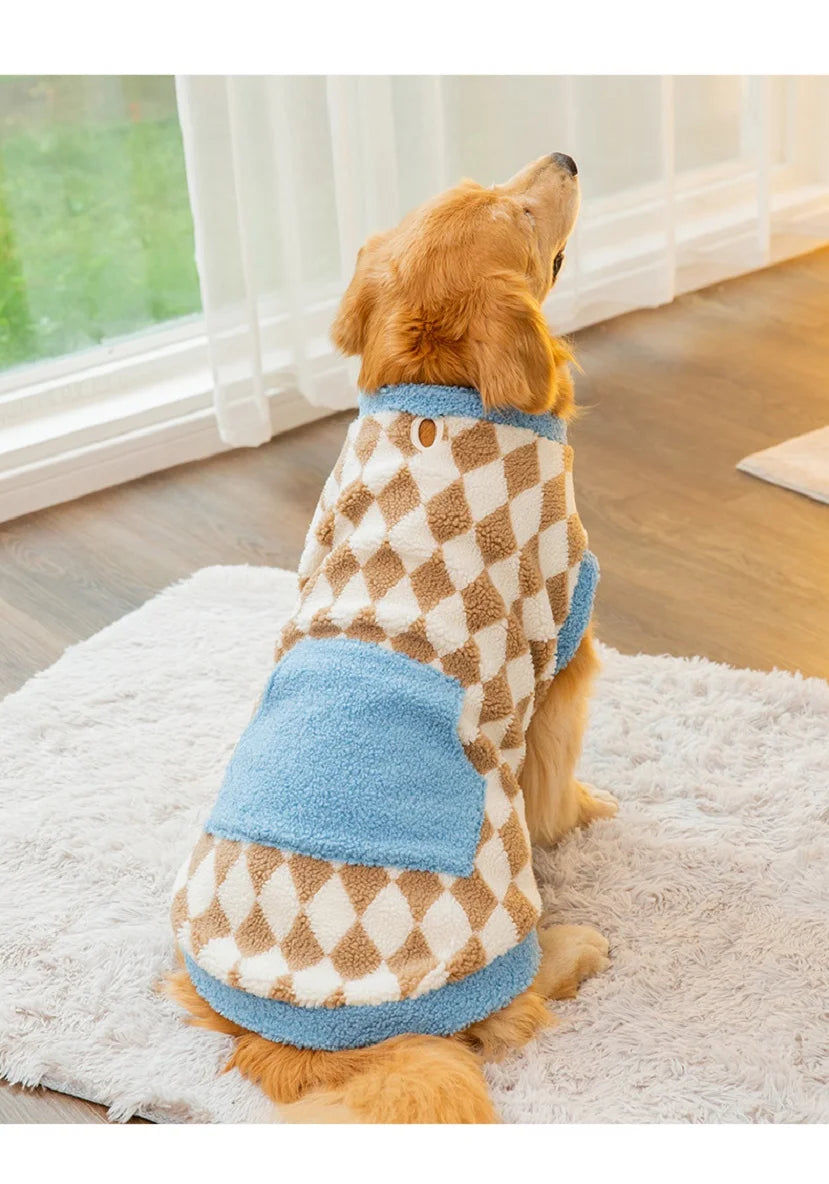 Autumn and winter sweaters for Big Dogs Warm Dog Vest Fleece Dog Coat Pet Dog Hoodies Golden Retriever Large Dog Costume Pawzies