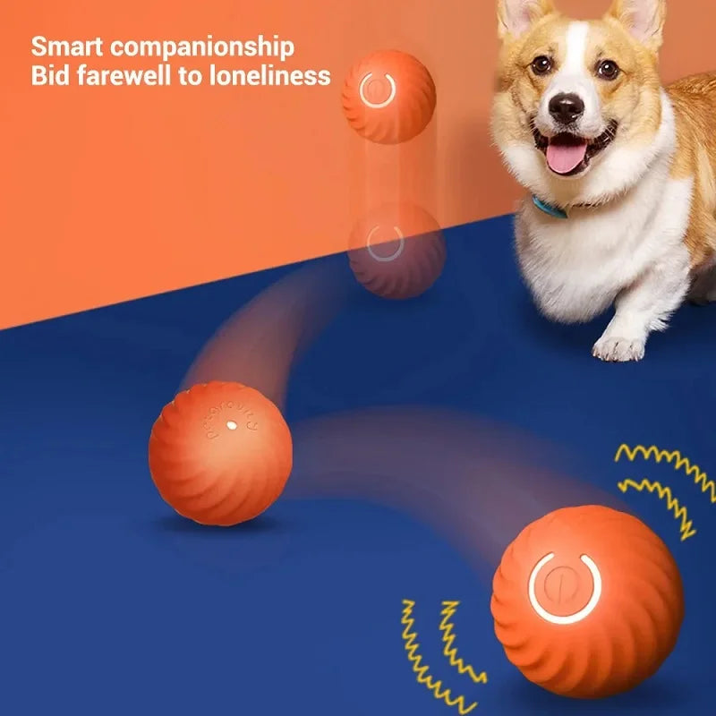 Dog Toy Ball Automatic Moving Bouncing Rolling Ball USB Smart puppy Interactive Dog Chew Toy Ball Pawzies