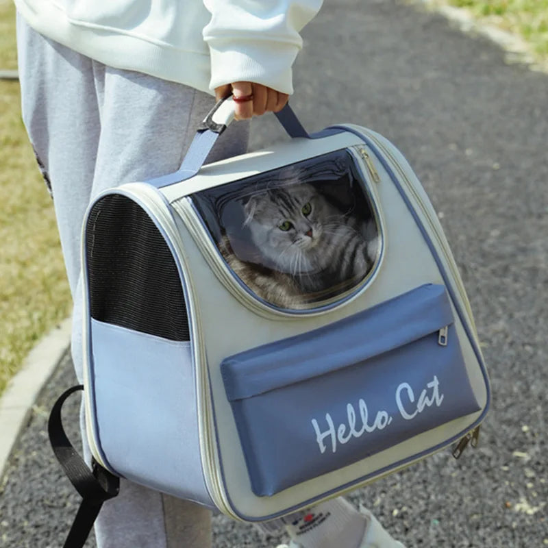 Cat Carrier Bags Windproof Outdoor Travel Backpack for Cat Small Dogs Transport Carrying Bag Cat Backpack Carriers With Cushion Pawzies