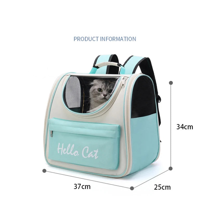 Cat Carrier Bags Windproof Outdoor Travel Backpack for Cat Small Dogs Transport Carrying Bag Cat Backpack Carriers With Cushion Pawzies