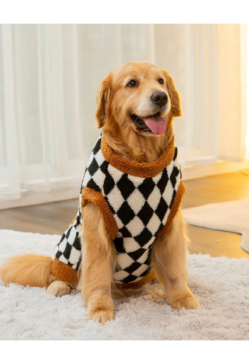 Autumn and winter sweaters for Big Dogs Warm Dog Vest Fleece Dog Coat Pet Dog Hoodies Golden Retriever Large Dog Costume Pawzies