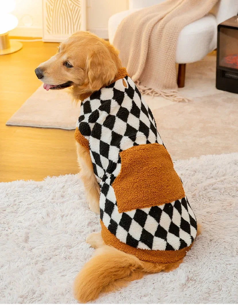 Autumn and winter sweaters for Big Dogs Warm Dog Vest Fleece Dog Coat Pet Dog Hoodies Golden Retriever Large Dog Costume Pawzies