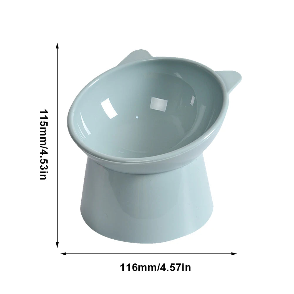 Cat Ceramic Bowl High Foot Tilted Pet Food Bowl Small Dogs Cats Drinking Water Feeders Bowl Anti Vomiting Cats Feeding Supplies Pawzies