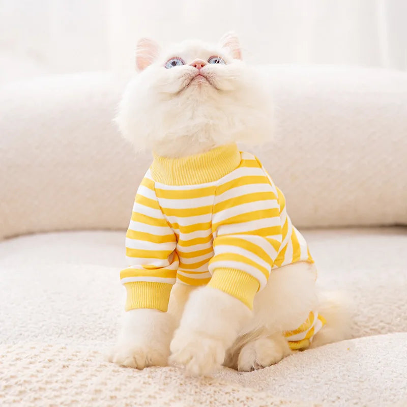 Cat Clothes Warm Home Clothes Cute Style Four-Legged Air-Conditioned Suit Kitten Puppy Teddy Pet Cat Clothes Pawzies