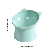 Cat Ceramic Bowl High Foot Tilted Pet Food Bowl Small Dogs Cats Drinking Water Feeders Bowl Anti Vomiting Cats Feeding Supplies Pawzies