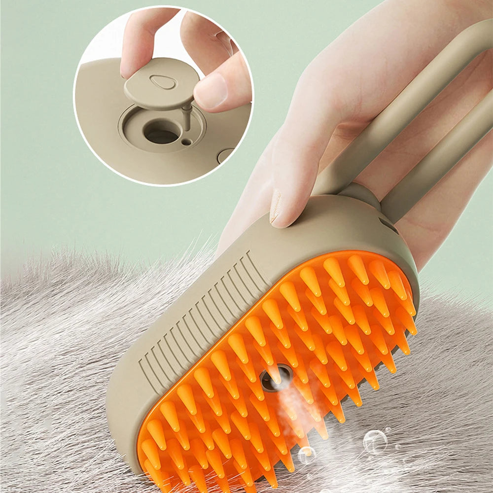 3in1 Water Dog Brush Electric Spray Pet Steam Brush Soft Silicone Hair Removal Water Brush Dog Grooming Supplies Pet Accessories Pawzies