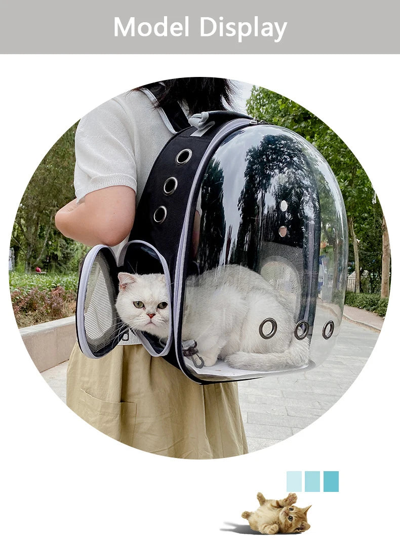 Cat Carrier Bag Outdoor Pet Shoulder bag Carriers Backpack Breathable Portable Travel Transparent Bag For Small Dogs Cats Pawzies